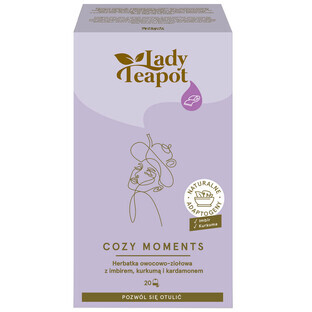Théière Lady Cozy Moments, tisane aux fruits et aux herbes, 20 sachets