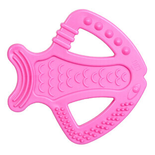 Luu Kids, sensorische bijtring, Gigi de vis, roze, na 4 maanden, 1 stuk