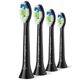 Philips, puntas de repuesto para el cepillo dental sónico Sonicare W2 Optimal White, negro, 4 piezas