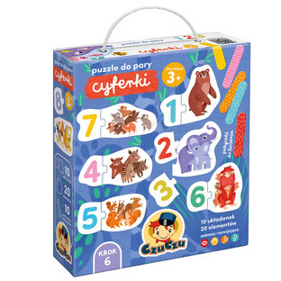 CzuCzu Puzzles to pair Numbers, puzzles for children, from 3 years old, 48 elements
