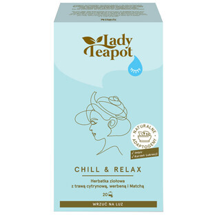 Lady Teapot Chill&Relax, herbal tea with lemongrass, 20 sachets