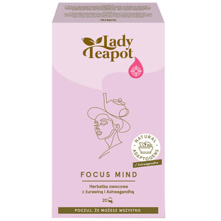Lady Teapot Focus Mind, fruit tea with cranberry, 20 sachets