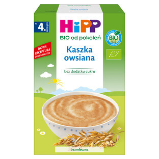 HiPP Porridge d'avoine Bio, sans produits laitiers, sans sucre ajouté, 200 g