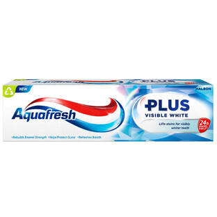 Aquafresh Plus Visible White, dentifricio sbiancante, 75 ml