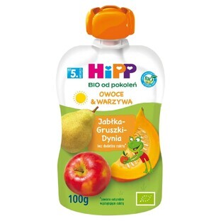 HiPP Groenten & Fruit Bio, appels, peren, pompoen, na 5 maanden, 100 g