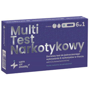 Examinează-te Multi Drug Test 6in1, test la domiciliu pentru detectarea a 6 medicamente în urină, 1 buc