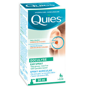 Spray auriculaire Doculyse pour dissoudre les bouchons de cire Doculyse, 30 ml, kaki
