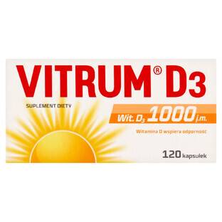 Vitrum D3, vitamin D 1000 IU, 120 capsules