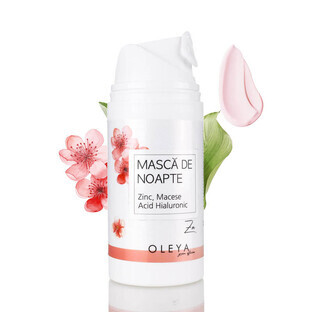 Mascarilla de noche con zinc, macis y ácido hialurónico, 100 ml, Oleya