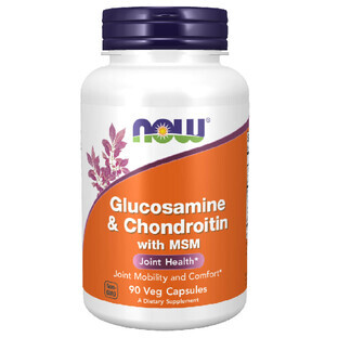 Now Foods Glucosamine met chondroïtine en MSM, 90 capsules
