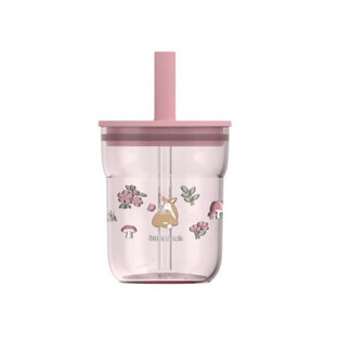 Vaso con pajita para niños, Fairy Garden, 250 ml, Little Dutch