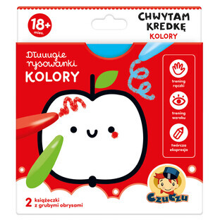 CzuCzu Long Drawing Books Grab My Crayon Colours, 2 Bücher für Kinder, ab 18 Monaten