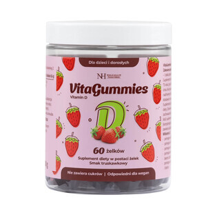 Noble Health VitaGummies Vitamina D, aromă de căpșuni, 60 unități