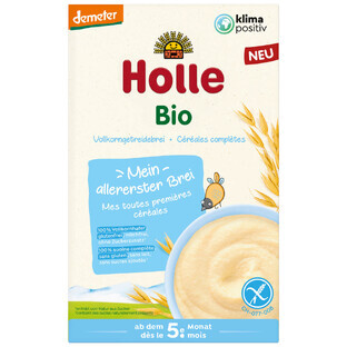 Holle gachas de avena Bio, sin leche, sin gluten, a partir de 5 meses, 250 g
