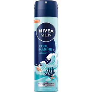 Nivea Men, spray antitranspirante, Cool Marine, 150 ml