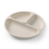 BabyOno, soucoupe en silicone avec ventouse, beige, à partir de 6 mois, 1 pc.