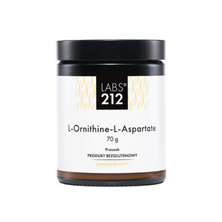 Labs212 L-Ornitina-L-Aspartato, aspartato de ornitina, 70 g