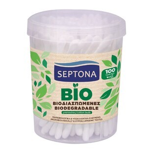 Septona Bio, coton-tige biodégradable, 100 pièces