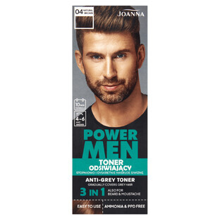 Joanna Power Men, tonique désincrustant, 04 brun naturel, 80 g