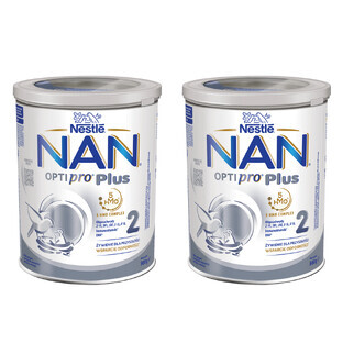 Nestlé NAN Optipro Plus 2 HMO set, lait de suite pour nourrissons de plus de 6 mois, 2 x 800 g