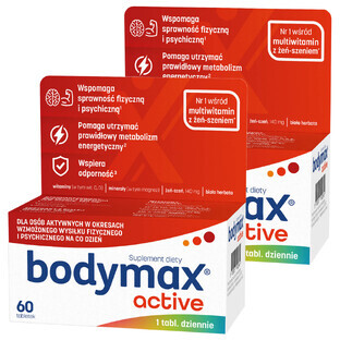 Set Bodymax Active, 60 comprimés + 60 comprimés pour 1 centime
