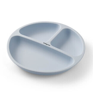 BabyOno, silicone saucer with suction cup, blue, from 6 months, 1 piece
