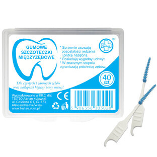 Testeo, interdental brushes, rubber, 0.8-1.0 mm, 40 pieces