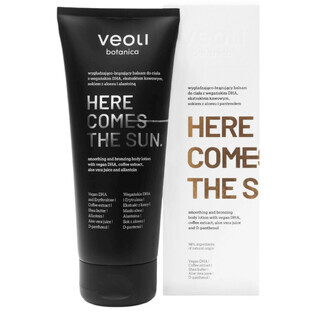 Veoli Botanica Here Comes The Sun, gladmakende en bronzing bodylotion met vegan DHA, koffie-extract, aloë vera sap en panthenol, 200 ml