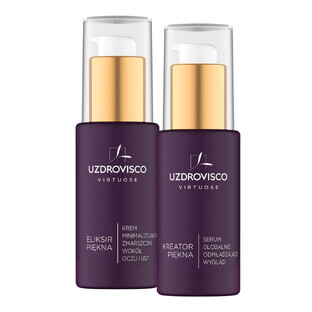Uzdrovisco Virtuose Beauty Elixir set, Crème anti-rides pour les yeux et les lèvres, 30 ml + sérum rajeunissant global, 30 ml