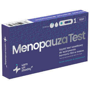 Autotest Ménopause, test rapide pour la détection de l'hormone FSH dans l'urine, cassette, 1 pièce