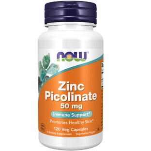 Now Foods Zink Picolinat, Zink 50 mg, 120 vegetarische Kapseln