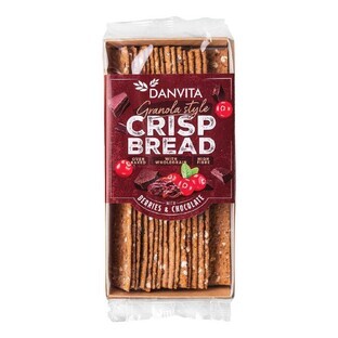 Crunchy bread with berries and chocolate Granola, 130 g, Danvita