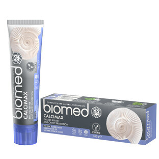 Biomed Calcimax, dentifricio rinforzante, senza fluoro, 100 g