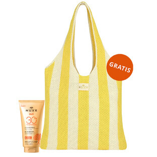 Nuxe Sun, face and body tanning lotion SPF 30, 150 ml + free beach bag