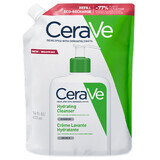 CeraVe, emulsione detergente idratante, pelle normale e secca, scorta, 473 ml