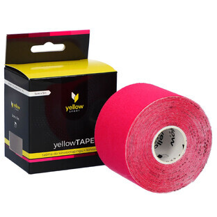 YellowSport YellowTape, kinesiotaping tape, pink, 5 cm x 5 m