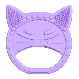 Luu Kids, sensory teether, Luuisa the cat, purple, after 4 months, 1 piece