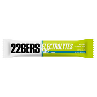 226Ers Vegan Gummy Bar Electrolyte, barretta energetica in gel con elettroliti, al lime, 30 g