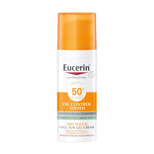 Eucerin Sun Protection Oil Control, Farbschutz-Gel-Creme, leicht, LSF 50+, 50 ml