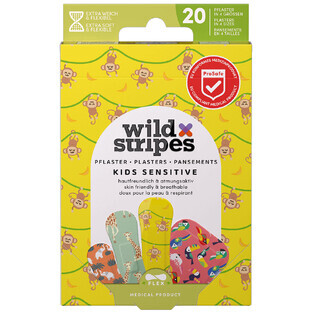 Wild Stripes Kids Sensitive, Dschungelpflaster, 20 Stück