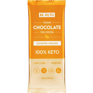 Cioccolato Vegano Keto con Olio MCT - Arancia Sole 80g BeKeto