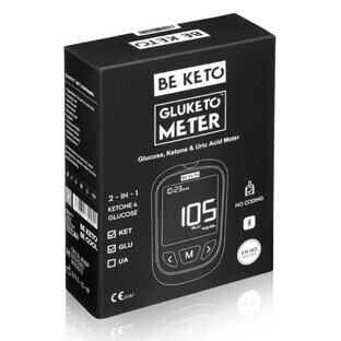 GluKeto Meter - Glucomètre et cétomètre (kit de démarrage) BeKeto
