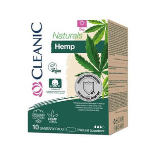 Pads van katoen en hennep, 10 stuks, Cleanic
