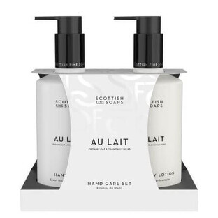 Set Sapone liquido per le mani con latte d'avena e camomilla 300 ml + Lozione per mani e corpo con latte d'avena e camomilla 300 ml Au Lait, Scottish Fine Soaps