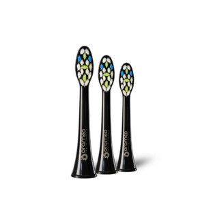 Oromed ORO-SONIC NEXT negro puntas de cepillo de dientes sónico, 3 piezas