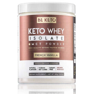 Keto Proteină izolată cu MCT - Vanilie franceză 300g BeKeto