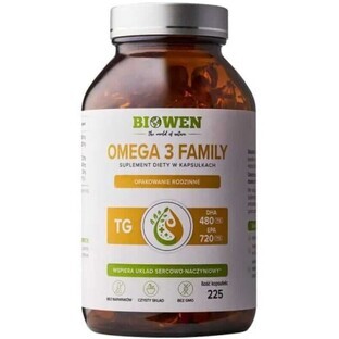 Omega-3 TG Family 720mg EPA, 480mg DHA 225 caps Biowen