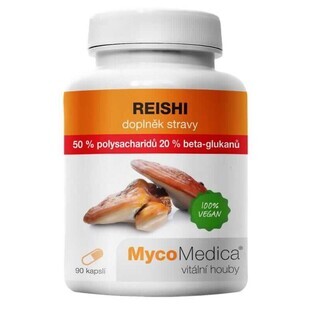 Reishi 50% polisacáridos 20% beta-glucanos 90 cápsulas MycoMedica