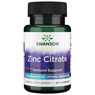 Swanson Zinc (citrato de zinc) 50 mg 60 cápsulas