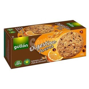 Galletas digestive de avena, naranja y chocolate, 280 g, Gullon